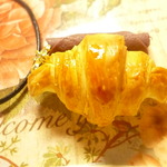 皮ネックレス(クロワッサン×ショコラクッキー)*花*