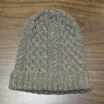 【初出品】バスケット模様のアランニット帽 (レディース)
