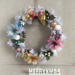パステルカラーのクリスマス・リース