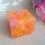 〈再販〉 オレンジのホイップキャンドル （ピンク）