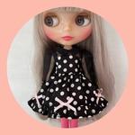 シースルドットワンピース＆ニーハイソックス♡Black