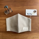 新作 フランス語タグ付　beige色のマスクカバー　tiotio PREMIUM 