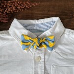 WAVE《イエロー×ターコイズブルー》□蝶ネクタイ/baby/kids/ladies/men's