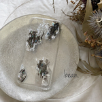 ハンドメイド iPhoneケース　silver×black 