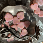 【2コずつ販売】JIRI＊IVANA #czech beads#チェコビーズheart♡22㎜ pink/bronze