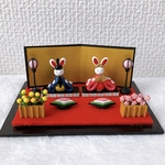 ミニチュア＊うさぎの雛人形🎎