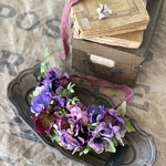 spring flower half moon wreath