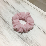 （子供用）シフォン生地で作ったシュシュ（薄ピンク）