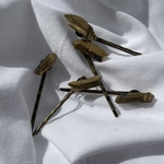 *天然石クリスタルヘアピン*ゴールド×5本セット*