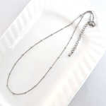 ::再版:: ドットチェーン・サージカルステンレス ネックレス[シルバー]