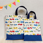 【再販】キルティングバッグ・上履き入れセット