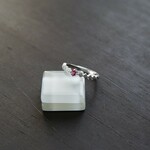 ルビー　ダイヤCZラインリング　SILVER925