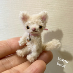 ミニチュア モールアート ハニーミルク 猫 モールベア テディベア**Tamu bear