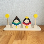  《yui》おひなさま　組み木飾りb