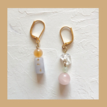 天然石のピアス　19tori+20tori