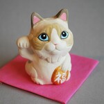 招き猫(長毛種　ラグドール)【受注制作】ご注文前には必ずメッセージで納期をお確かめください