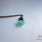 青いお花とリボンのブックマーク(訳あり品)