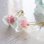 揺れる紫陽花ピアス&イヤリング