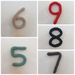 しろくま貯金箱＊バースデー用数字(5～9)