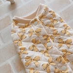 再販🌸 犬服S ボーダーリボン イエロー バックオープン(背中開き)✨送料無料✨
