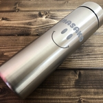 【500ｍＬ】《無印良品》名入れ・名前入り／保温保冷マグ・ステンレス製携帯用魔法瓶・水筒・魔法瓶＜No.172＞
