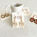 とろけるハートのピアス（イヤリング）♡ミルクティー