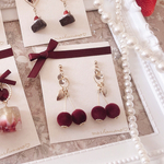 cherry × gold heart♡  ( pierce or earring )