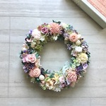 【yha-chan様　お取り置き】Rose × Flower garden  * wreath * リース　ギフト
