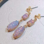 ファイアオパールガラスのピアス