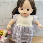 ぽぽちゃん　フリルレースワンピース(パープル)