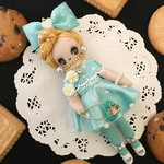◆チャチコチャーム◆ ハンドメイド　ドールチャーム　バッグチャーム　キーホルダー　レトロ　パステルカラー&ドット　プレゼントにも