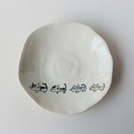 ねこねこ　中皿（磁器）84-NN-S