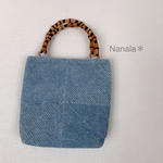 Nanala＊【スラッシュキルトトートバッグ】デニムトート　