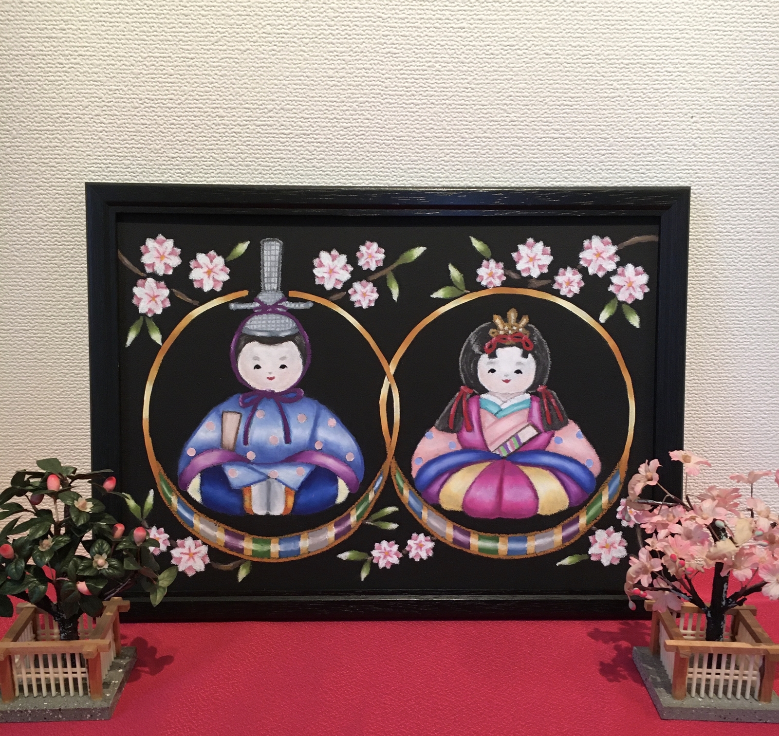 受注制作・ひな祭りボード（フレーム付）✨チョークアート・原画