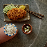 ミニチュア とんかつ定食