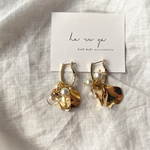 ＊再…販＊ゴールドチタンフープ×ジャラジャラピアス　ピアス　フープピアス