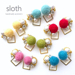 【SALE】woolen ball × bijou《ピンク》