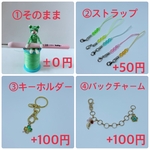 ミシン糸のミニあみねこ(緑グラデ)