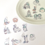 海外シール pastel イラスト 韓国 15枚