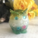 グリーン♡フクロウさん✨梟のオルゴナイト