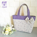 ＊67＊kirifuji様専用 リバティ ハンドメイド 蝶々リボンのミニトートバッグ