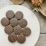 8pcs Handmade* 資材 B21-8 wood coin beads