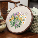 79花柄花模様　刺繍作成キット　お花シリーズ