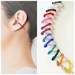 13色展開！スワロフスキークリスタル イヤーカフ／ピアスリング