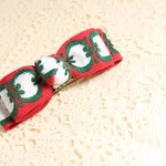 2015クリスマスカラーのリボンバレッタ
