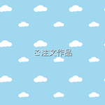ご注文作品　持ち手付きお着替え袋　ブルースター🎶