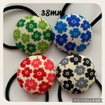 【限定価格】花柄 ヘアゴム 北欧柄 38mm×4②