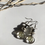 シルバー　半円　クリア　ピアス　イヤリング