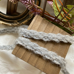 日本製【50㎝〜】ＦＣ-0221 レースリボン　レース　グレー　ブレード　ラメ入り　オリジナルレース