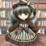 チョコミントなストライプワンピースセット<オビツ11>